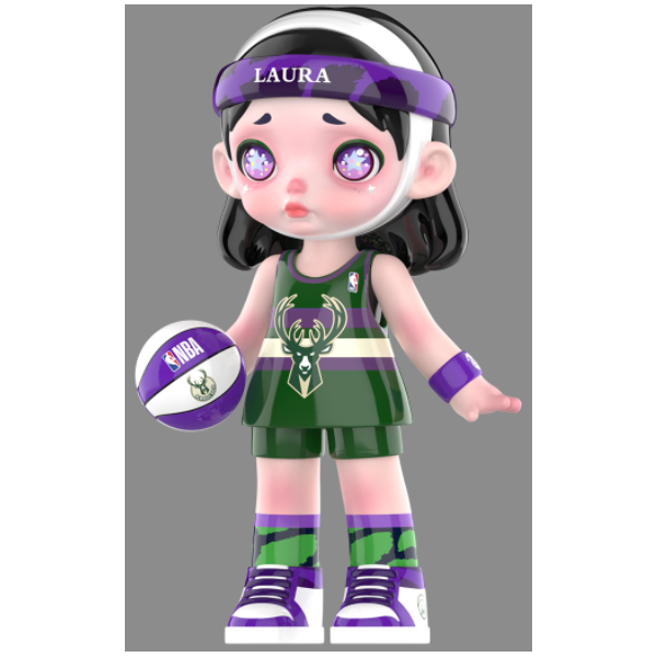 LAURA BASKETBALL - NBA Series 100%- Bucks