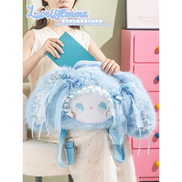 EMMA Ear-Hanging Rabbit Backpack (Blue)