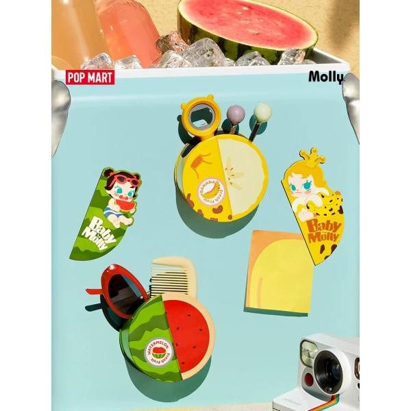 POPMART Baby Molly Fruit-Colored Scented Blind Box Sealing Clip Magnetic Absorption Box Set
