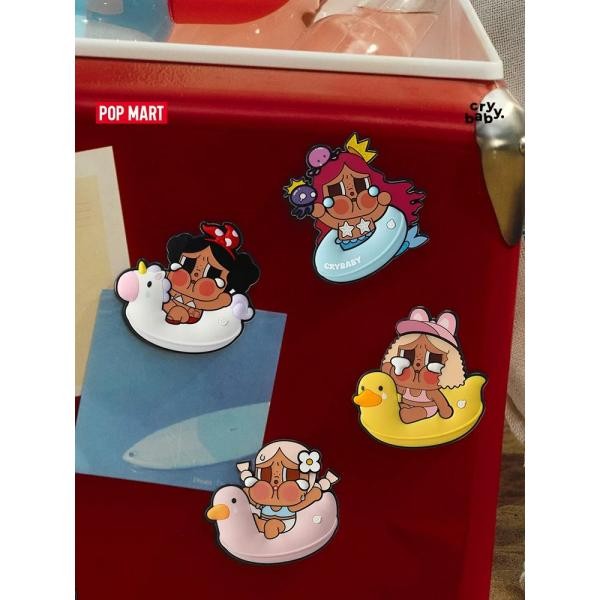 POPMART CRYBABY Vacation Mode On series fridge Magnet Blind Box Peripheral