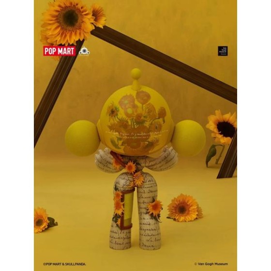 POPMART MEGA SKULLPANDA 400% Van Gogh Museum · Sunflower