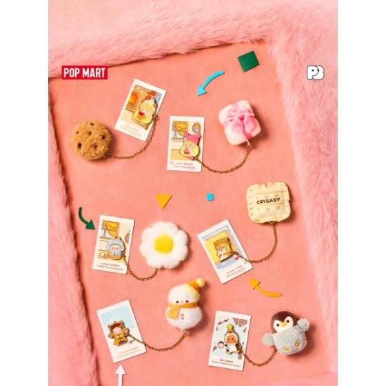 POPMART Bubble Mart Bubble Cute Granules Fluffy Warm Series Refrigerator Stickers Blind Box Peripheral Home Furnishings