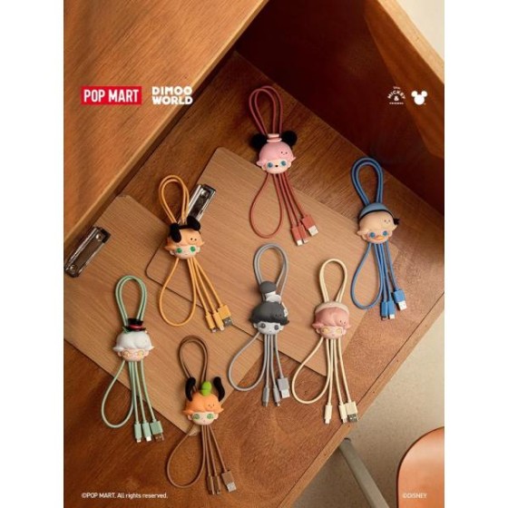 POPMART DIMOO WORLD × Disney Series 2-in-1 Data Cable Blind Box peripheral