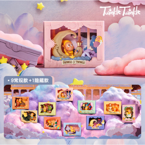 POPMART泡泡玛特星星人 点亮系列场景手办