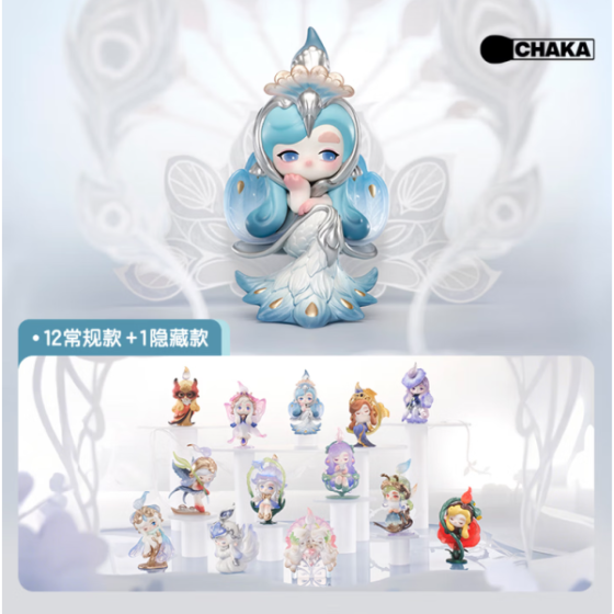 POPMART泡泡玛特CHAKA琉光曲系列手办盲盒摆件