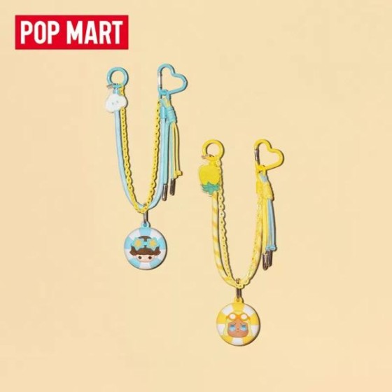 POPMART泡泡玛特泡泡萌粒 海岛度假系列 多功能挂绳盲盒周边
