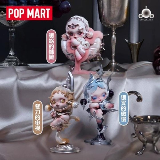 POPMART泡泡玛特SKULLPANDA餐桌系列手办盲盒摆件