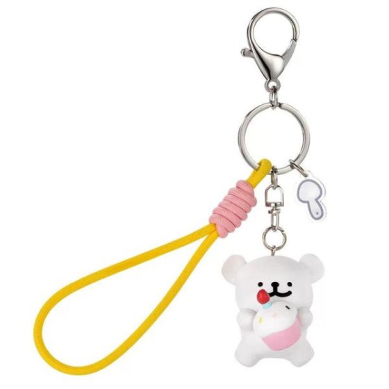 Line Puppies cake keychain - White style
