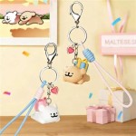 Line Puppies Gift Keychain - Golden Retriever Style
