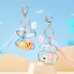 Line Dog Shell Keychain - Golden Retriever Version