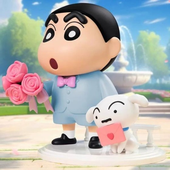 Crayon Shin-chan Romantic Bouquet Medium Size Hand Figure November Mid