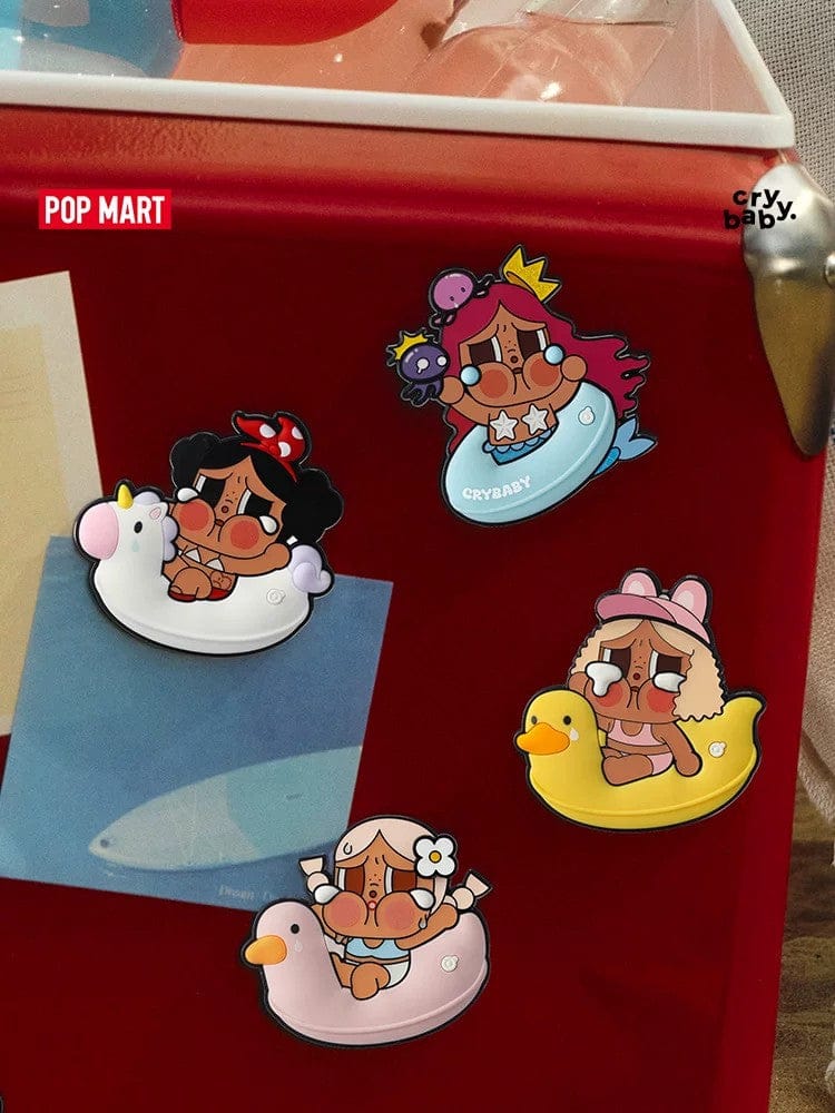 POPMART CRYBABY Vacation Mode On series fridge Magnet Blind Box Peripheral