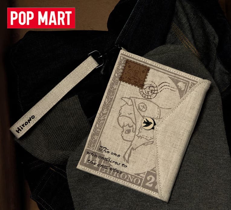 POPMART泡泡玛特Hirono雾中人系列布艺护照夹包包周边
