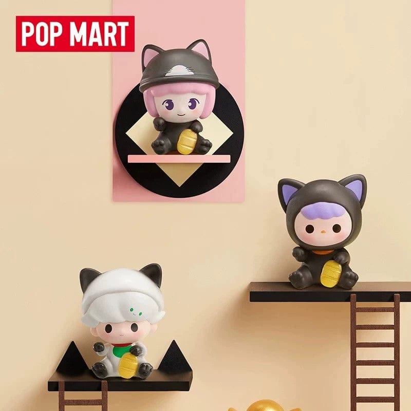 POPMART泡泡玛特泡泡萌粒 招财猫猫系列公仔盲袋