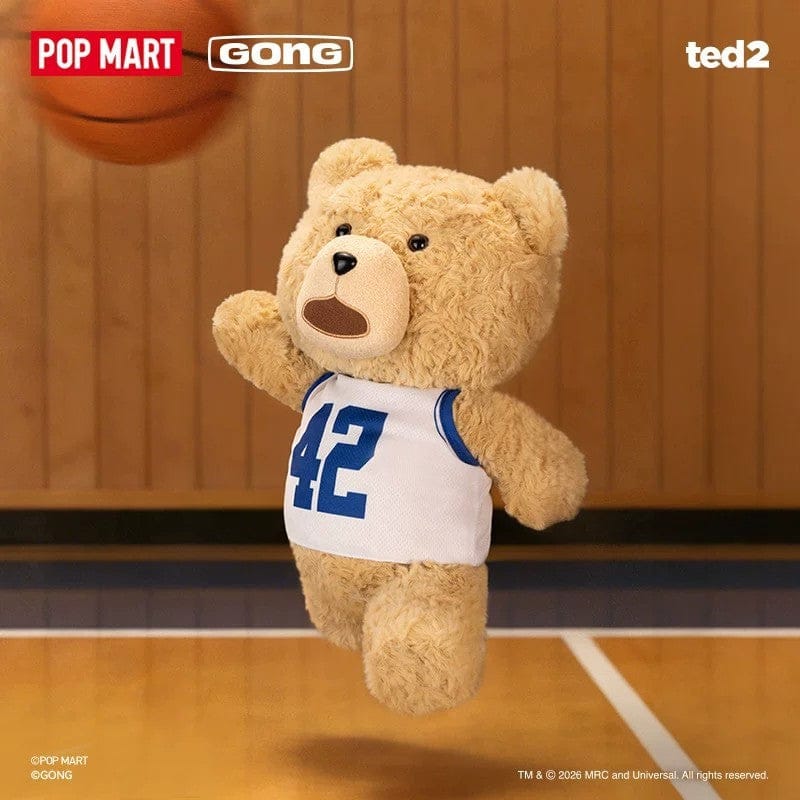 POP MART POPMART 「TED2」泰迪熊可动毛绒人偶 HOT NERD TED