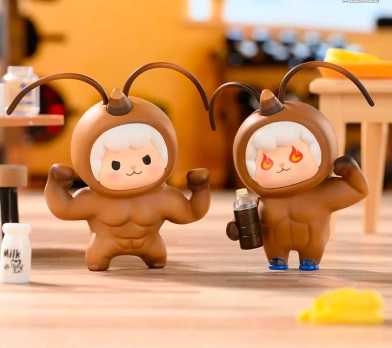 卷毛羊热力双马尾系列公仔盲盒