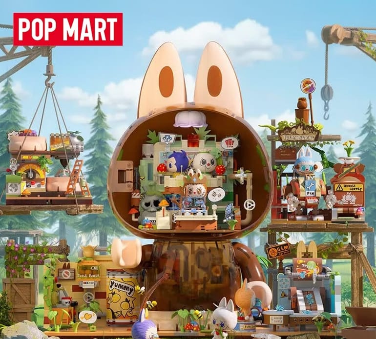 POPMART泡泡玛特THE MONSTERS森林秘密基地拼搭积木