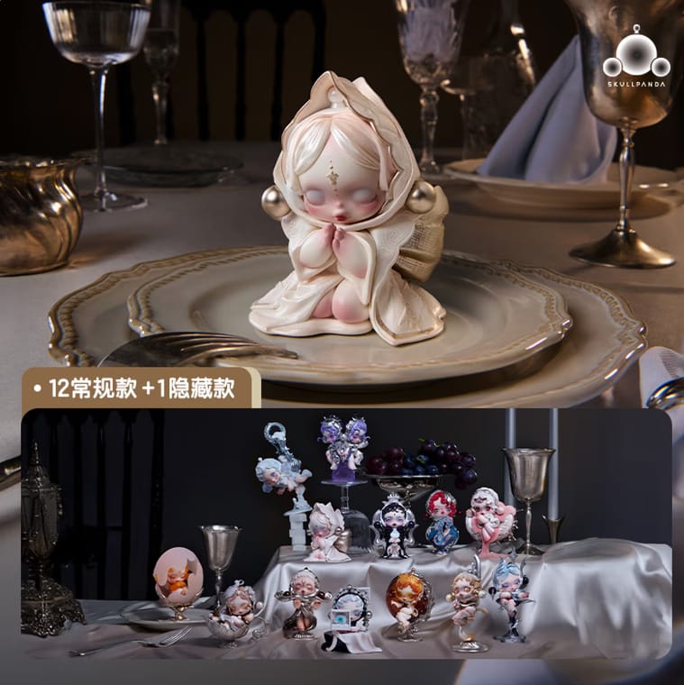 POPMART泡泡玛特SKULLPANDA餐桌系列手办盲盒摆件