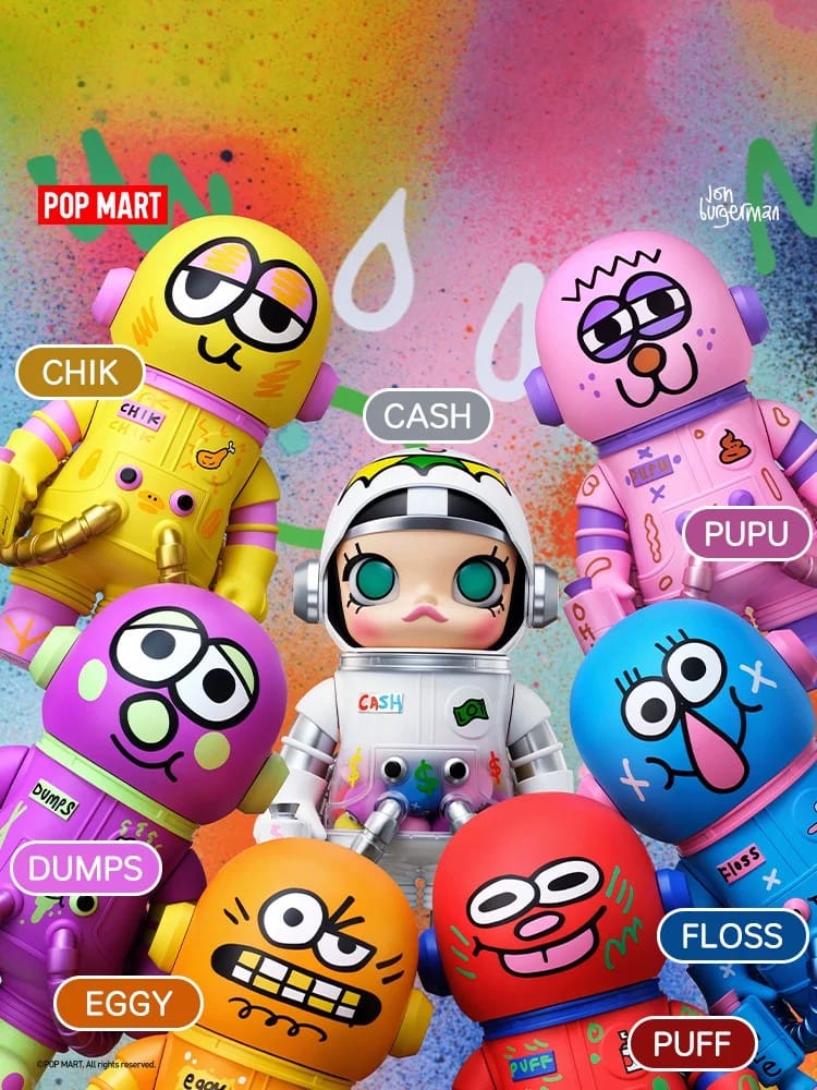 POPMART泡泡玛特MEGA SPACE MOLLY 400%乔恩·伯格曼SPACE CADETS